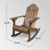 Acacia Wooden Outdoor Rocking Chair Adirondack Dark Brown Rocking Chair