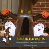 5' Halloween Inflatables Outdoor Decorations Ghost Tree with Pumpkins, Blow-Up LED Yard Decor Indoor Outdoor for Garden, Lawn, Party, Holiday