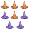 8 Pack 13FT Witch Hat Hanging String LED Light Halloween Decoration Battery Powered Remote Control 8 Lighting Modes Glowing Outdoor Indoor Halloween P