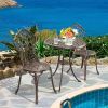 3 Pcs Cast Aluminum Bistro Set