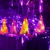 8 Pcs Hanging Witch Hat String Lights Remote Controlled Halloween Decorations for Outdoor Party