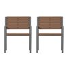 Outdoor Aluminum Chairs; Set of 2