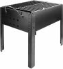 YSSOA 14&rdquo; Portable Grill Charcoa Barbecue Grill; Small D; Portable Grill; Detachable Grill ; Mini Tabletop Camping Grill BBQ; Black