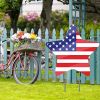 8Pcs 4th of July Yard Signs with Stakes Patriotic Star Ornament for Garden Decor