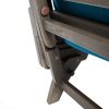 Grey Finish+Dark Teal Cushion Acacia soil Convertible Outdoor Sofa Daybed