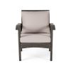 Outdoor Wicker Club Chairs with Gray Cushions (Set of 2)