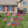 8Pcs 4th of July Yard Signs with Stakes Patriotic Star Ornament for Garden Decor