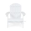 Outdoor Classic White Solid Wood Adirondack Leisure Seat Can Put Cup Holder Can Put Umbrella