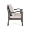 Outdoor Wicker Club Chairs with Gray Cushions (Set of 2)