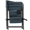 1-piece Padded Folding Outdoor Chair with Storage Pockets; Lightweight Oversized Directors Chair for indoor; Outdoor Camping; Picnics and Fishing; Blu