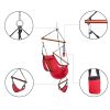 Hardwood With Cup Holder Wooden Stick Perforated 100kg Seaside Courtyard Hanging Chair