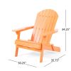 Cartagena Outdoor Acacia Wood AdirondackTangerine Chair