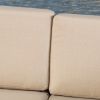 Lorita Outdoor 5-piece Dark Brown Wicker Sectional Sofa Set with Beige Cushions