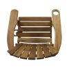 Kandyce Outdoor Acacia Wood Folding Adirondack Natural Chair With Cup Holder