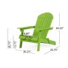 Cartagena Outdoor Acacia Wood Light Green Adirondack Chair