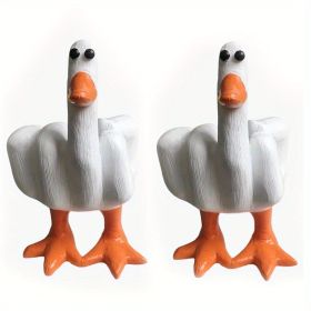 1/2pcs Interesting Funny Duckling Statue Decorations, Cute Duck Resin Garden Statues, Duckling Resin Decorative Sculptures, Home Tabletop, Living Room (quantity: 2 Pack)