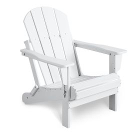 Folding Adirondack Chair Outdoor; Poly Lumber Weather Resistant Patio Chairs for Garden; Deck; Backyard; Lawn Furniture; Easy Maintenance & Classic Ad (Color: as Pic)