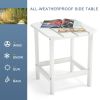 Adirondack Outdoor Side Table;  HDPE Plastic End Tables for Patio;  Backyard;  Pool;  Indoor Outdoor Companion;  Easy Maintenance Weather Resistant La