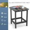 Adirondack Outdoor Side Table;  HDPE Plastic End Tables for Patio;  Backyard;  Pool;  Indoor Outdoor Companion;  Easy Maintenance Weather Resistant La