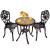 Outdoor Patio Furniture Set Cast Aluminum 3pcs Bistro Table Set