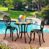 Outdoor Patio Furniture Set Cast Aluminum 3pcs Bistro Table Set