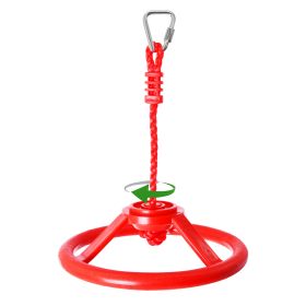 Gardtech Rope Swing Toys;   Swing Spinning Wheels - Gymnastic Wheel;  Swing Wheel;  Wheel;  Summer Toys for Backyard Warrior Slackline Obstacle Course (Color: Red)