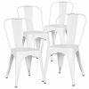 Metal Dining Chairs Set of 4 Indoor Outdoor Patio Chairs Stackable Kitchen Chairs with Back Restaurant Chair 330 LBS Capacity