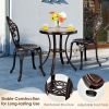 Outdoor Patio Furniture Set Cast Aluminum 3pcs Bistro Table Set