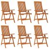 7 Piece Patio Dining Set Solid Wood Eucalyptus