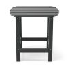 Adirondack Outdoor Side Table;  HDPE Plastic End Tables for Patio;  Backyard;  Pool;  Indoor Outdoor Companion;  Easy Maintenance Weather Resistant La