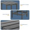 Adirondack Outdoor Side Table;  HDPE Plastic End Tables for Patio;  Backyard;  Pool;  Indoor Outdoor Companion;  Easy Maintenance Weather Resistant La