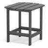 Adirondack Outdoor Side Table;  HDPE Plastic End Tables for Patio;  Backyard;  Pool;  Indoor Outdoor Companion;  Easy Maintenance Weather Resistant La