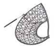 Patio PE Rattan Swing Chair With Stand and Leg Rest for Balcony; Courtyard