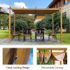 Outdoor Living  Outdoor Retractable Pergola with Weather-Resistant Canopy Aluminum Gar