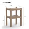 Double outdoor side table;  rectangular patio side table  in HDPE