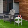 Double outdoor side table;  rectangular patio side table  in HDPE