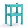 Double outdoor side table;  rectangular patio side table  in HDPE