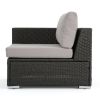 Francisco Outdoor Wicker Sectional Sofa Seat with Cushions Gray