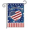 1pc Printed Garden Flag; Patriotic 4th Of July Memorial Day Independence Day Flag; Yard Outdoor Flag; Yard Decoration; Yard Supplies; Party Decor; Hol