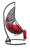 Patio PE Rattan Swing Chair With Stand and Leg Rest for Balcony; Courtyard