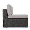 Francisco Outdoor Wicker Sectional Sofa Seat with Cushions Gray