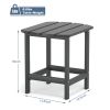 Adirondack Outdoor Side Table;  HDPE Plastic End Tables for Patio;  Backyard;  Pool;  Indoor Outdoor Companion;  Easy Maintenance Weather Resistant La