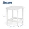 Adirondack Outdoor Side Table;  HDPE Plastic End Tables for Patio;  Backyard;  Pool;  Indoor Outdoor Companion;  Easy Maintenance Weather Resistant La