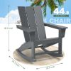 Rocking Adirondack Chairs Patio Rocker All-Weather Resistant, HDPE Plastic Resin Outdoor Lounge Furniture,Lawn Chairs for Campfire, Fire Pit, Garden,